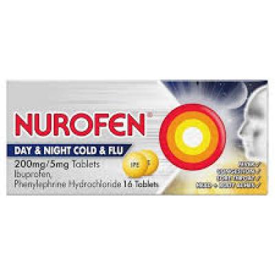 Cold & Allergy, Nurofen Day &amp; Night Cold &amp; Flu Tablets 16'S